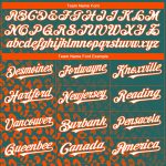 Custom Name and Number Baseball Jersey with Teal White-Orange 3D Leopard Print Design, Fashion Authentic Team Apparel Personalized