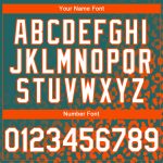 Custom Name and Number Baseball Jersey with Teal White-Orange 3D Leopard Print Design, Fashion Authentic Team Apparel Personalized