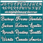 Custom Team Baseball Jersey - Personalized White-Orange Teal with Name & Number Personalized Teal White-Orange Authentic