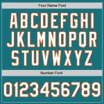 Personalized Authentic Baseball Jersey in Teal, White, and Orange Colors Personalized Teal White-Orange Authentic Baseball
