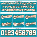 Custom Team Basketball Shorts - Personalized Authentic Teal White-Orange with Name & Number Personalized Teal White-Orange