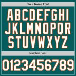 Custom Team Name and Number Authentic Sleeveless Baseball Jersey - Personalized Teal, White, Orange Design Personalized Teal