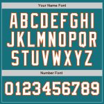 Custom Name and Number Teal and White-Orange Two Tone Baseball Jersey - Personalized Team Jersey Personalized Teal White-Orange