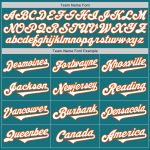 Custom Name and Number Teal and White-Orange Two Tone Baseball Jersey - Personalized Team Jersey Personalized Teal White-Orange