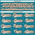 Custom Teal White-Orange Hockey Jersey with Personalized Name and Number - Team Apparel Personalized Teal White-Orange Hockey