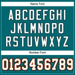 Custom Team Football Jersey - Personalized Teal White-Orange Mesh with Name & Number Personalized Teal White-Orange Mesh