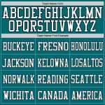 Custom Team Football Jersey - Personalized Teal White-Orange Mesh with Name & Number Personalized Teal White-Orange Mesh