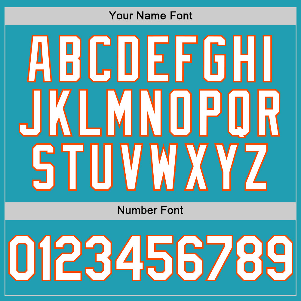 Personalized Teal White-Orange Mesh Authentic Throwback Baseball Jersey Team Custom Name and Number Custom Name and Number Personalized Teal White-Orange Throwback Baseball Jersey - Authentic Team Design Personalized Teal - Image 5
