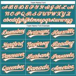 Custom Teal White-Orange Performance Vapor Golf Polo Shirt with Name & Number - Personalized Team Apparel Personalized Teal