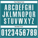 Custom Name & Number Personalized Teal White Performance Golf Polo Shirt for Team Use Personalized Teal White Performance