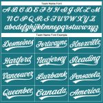 Custom Name & Number Personalized Teal White Performance Golf Polo Shirt for Team Use Personalized Teal White Performance