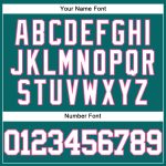 Custom Team Name and Number Personalized Baseball Jersey - Teal White Pink Authentic Design Personalized Teal White-Pink