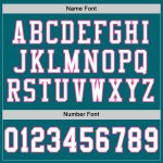 Personalized Teal Pink White Mesh Authentic Football Jersey for Kids and Adults Personalized Teal White-Pink Mesh Authentic