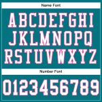 Custom Mesh Football Jersey - Personalized Teal White-Pink Team Jersey with Name and Number Personalized Teal White-Pink