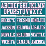 Custom Mesh Football Jersey - Personalized Teal White-Pink Team Jersey with Name and Number Personalized Teal White-Pink