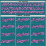 Custom Name & Number Personalized Teal White-Pink Pinstripe Baseball Jersey - Authentic Team Fashion Jersey Personalized