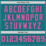 Custom Name & Number Personalized Teal White-Pink Pinstripe Baseball Jersey - Authentic Team Fashion Jersey Personalized