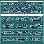 Custom Team Authentic Baseball Jersey - Personalized Navy Teal White Pinstripe with Name and Number Personalized Teal White