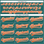 Custom Team Name and Number Authentic Baseball Jersey - Personalized Teal White Pinstripe Design Personalized Teal White