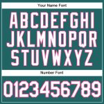 Custom Name and Number Authentic Baseball Jersey - Personalized Teal White Pinstripe Design Personalized Teal White Pinstripe