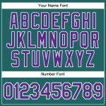 Custom Purple Teal White Pinstripe Baseball Jersey with Personalized Name & Number - Authentic Team Gear Personalized Teal