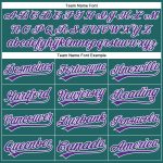 Custom Purple Teal White Pinstripe Baseball Jersey with Personalized Name & Number - Authentic Team Gear Personalized Teal