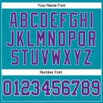 Custom Name Number Authentic Basketball Jersey Teal White Pinstripe Purple - Personalized Team Jersey Personalized Teal White