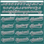 Custom Name and Number Baseball Jersey - Personalized Teal White Pinstripe Steel Gray Design Personalized Teal White Pinstripe