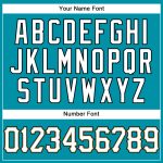 Customizable Teal and White Pinstripe Basketball Jersey with Name & Number - Authentic Team Apparel Personalized Teal White