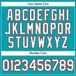 Custom Teal White Pinstripe Basketball Jersey with Personal Name & Number - Authentic Team Gear Personalized Teal White Pinstripe