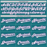 Personalized Custom Name Number Two Tone Baseball Jersey Teal White Purple Personalized Teal White-Purple Authentic Two Tone