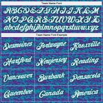 Custom Personalized Basketball Jersey with Name and Number in Teal, White, Purple, and Black - Authentic City Edition Personalized