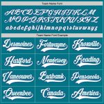 Custom Teal White Purple Hockey Jersey with Personalized Name & Number Personalized Teal White-Purple Hockey Jersey Team
