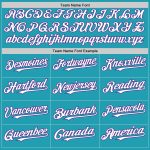 Customizable Teal White-Purple Baseball Jersey with Team Name and Number - Authentic Throwback Design Personalized Teal White-Purple