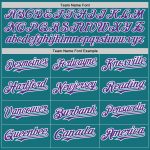 Custom Name Number Authentic Teal White Purple Pinstripe Baseball Jersey - Personalized Team Fashion Jersey Personalized
