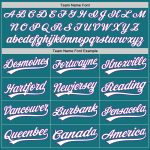 Custom Name and Number Two-Button Unisex Softball Jersey in Teal White Purple - Personalized Team Jersey Personalized Teal