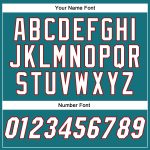 Custom Authentic Baseball Jersey with Personalized Name & Number in Teal, White, and Red Personalized Teal White-Red Authentic
