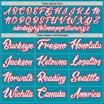 Custom Name and Number Authentic Basketball Jersey - Personalized Teal White Red Throwback Style Personalized Teal White-Red