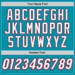 Custom Name and Number Authentic Basketball Jersey - Personalized Teal White Red Throwback Style Personalized Teal White-Red