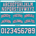 Custom Name and Number Personalized Teal White-Red Basketball Shorts - Authentic Throwback Design Personalized Teal White-Red