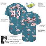 Custom Name and Number 3D Christmas Baseball Jersey - Teal White Red Authentic Team Gear Personalized Teal White-Red Christmas