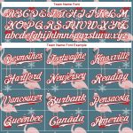Custom Name and Number 3D Christmas Baseball Jersey - Teal White Red Authentic Team Gear Personalized Teal White-Red Christmas