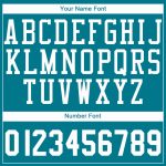 Custom Name and Number Basketball Jersey in Teal and White - Personalized Round Neck Team Apparel Personalized Teal White
