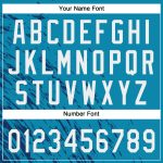 Custom Team Softball Jersey - Unisex Two-Button in Teal White-Royal 3D Pattern with Personalized Name and Number Personalized