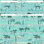 Custom Name and Number Hawaii Palm Trees Baseball Jersey - Personalized Teal White 3D Pattern Design Personalized Teal White-Teal