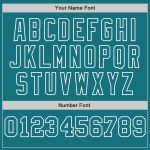 Custom Name Number Baseball Jersey - Personalized Teal White Teal Pinstripe Authentic Fashion Jersey Personalized Teal White-Teal