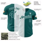 Custom Name Number Baseball Jersey - Personalized Teal White Teal Pinstripe Authentic Fashion Jersey Personalized Teal White-Teal
