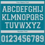 Custom Name and Number Basketball Jersey - Personalized Teal White V-Neck Design Personalized Teal White V-Neck Basketball
