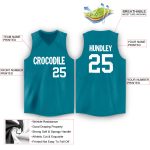 Personalized Teal White Basketball Jersey - Custom V-Neck Design for Sports and Team Wear Personalized Teal White V-Neck