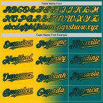 Custom Team Name Number Gradient Baseball Jersey Teal Yellow Black Fashion Authentic Personalized Teal Yellow-Black Authentic